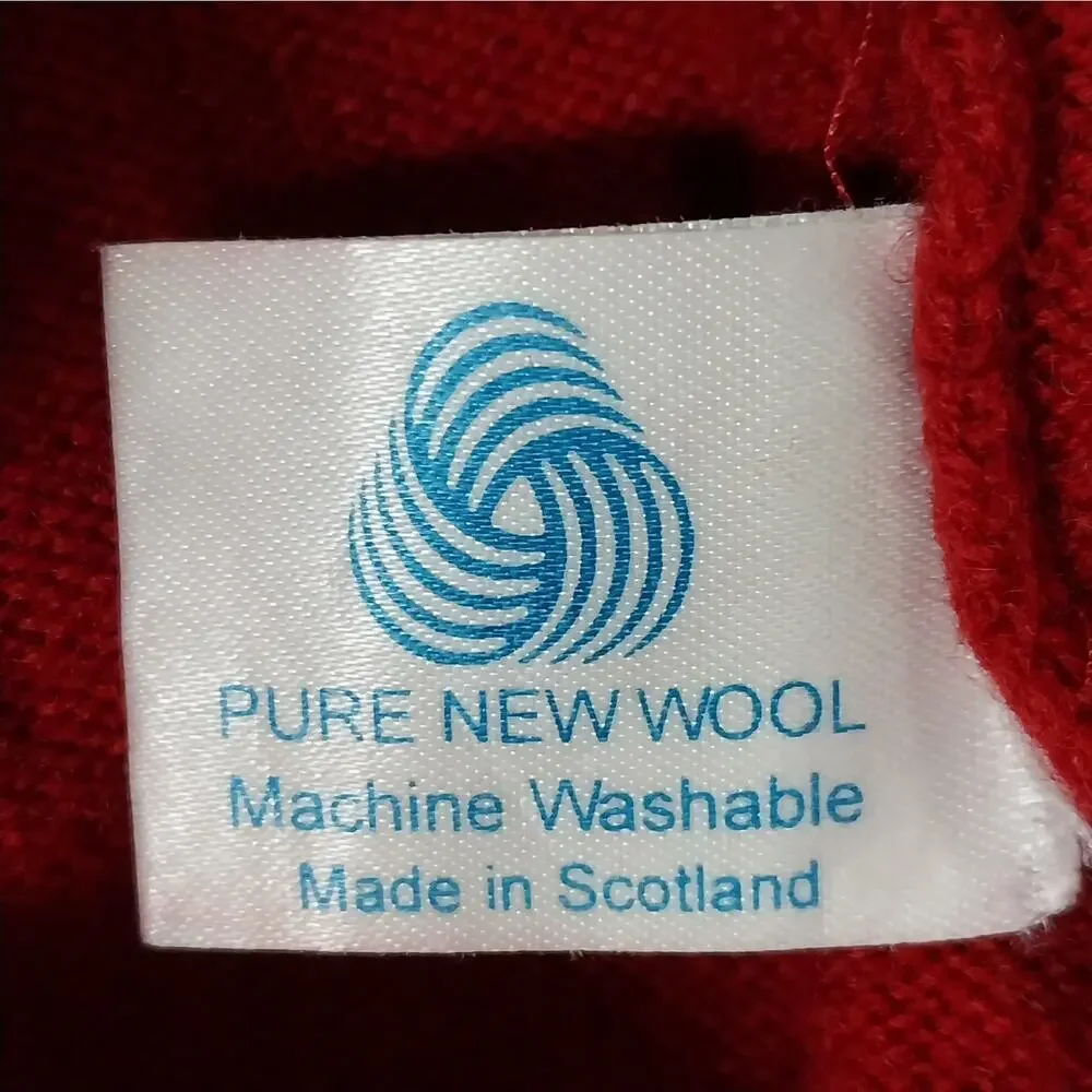MACKINNON OF SCOTLAND! 100% FINE NEW WOOL RED DELICIOUS SWEATER VEST! SZ XXL